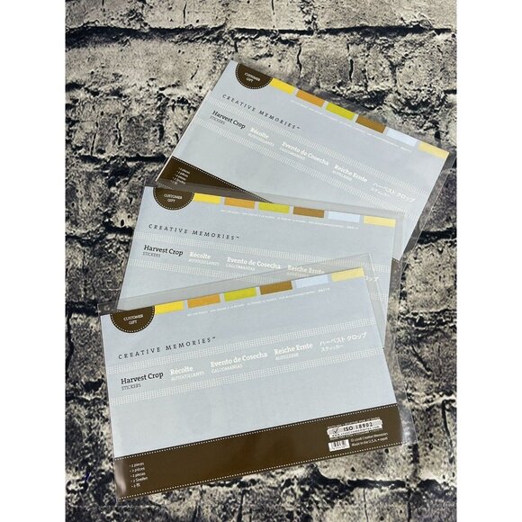 Creative Memories HARVEST CROP STICKERS Set of 3 Packs of Stickers 18902 - Picture 1 of 7